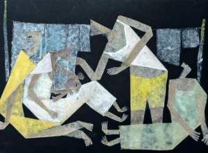 <b>Haren Thakur</b><br>Untitled<br>Mixed Media on Paper board<br>14.5 x 22 Inches<br>2018