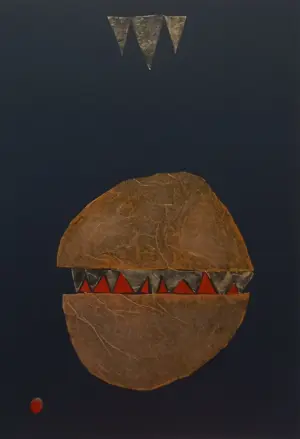 <b>Haren Thakur</b><br>Untitled<br>Mixed Media on Paper board<br>20 x 14 Inches<br>2020