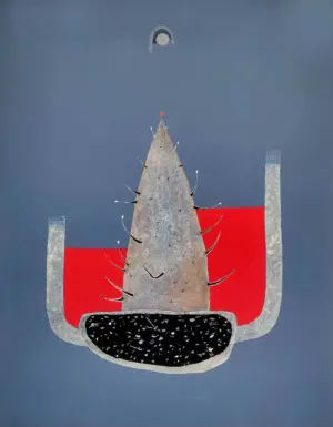 <b> Haren Thakur </b><br>Cosmic Tree <br>Mixed Media on Canvas <br>65.5 x 50 Inches<br>Unknown