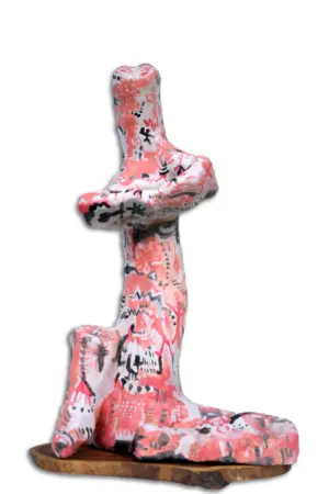 <b> Sharmila Thakur </b><br>The Cow Boy<br>Chroma Plasterwork <br>18 x 26 x 8 Inches<br>Unknown