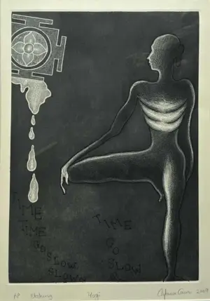 <b>Arpana Caur</b><br> Yogi<br> Etching on Paper<br> 21.5 x 15 Inches<br>2009