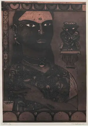 <b>K. Laxma Goud</b><br>Untitled<br> Intaglio on Paper<br>25 x 19 Inches <br>Edition- 2/10<br>Unknown