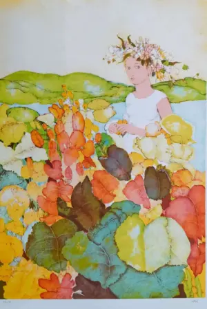 <b>Maite Delteil</b><br>Untitled<br>Lithograph on Paper<br>26 x 18 Inches <br>Edition - 98/175<br>Unknown