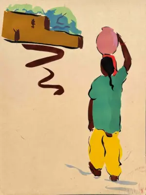 <b> Sailoz Mookherjea</b><br>Untitled<br>Serigraph<br>15 x 11 Inches<br>Unknown