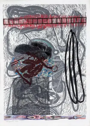 <b>Prasanta Kalita</b><br>Untitled<br>Woodcut and Watercolour on Paper<br>27.5 x 19.5 Inches<br>2024