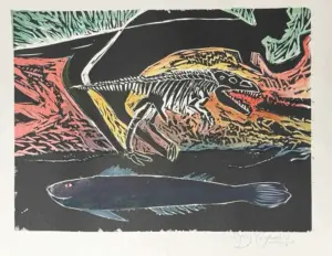 <b>Vijay Bagodi</b><br>Untitled<br>Unique Woodcut Print<br>12 x 16 Inches<br>2024