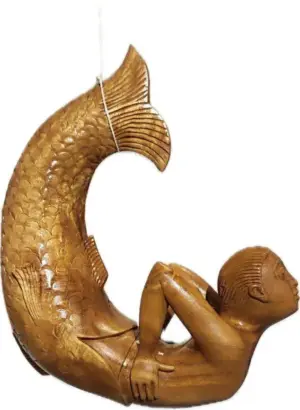 <b>B. O. Shailesh</b><br>Mermaid<br>Multani Mitthi on Wood<br>10 x 9 x 5 Inches<br>Unknown