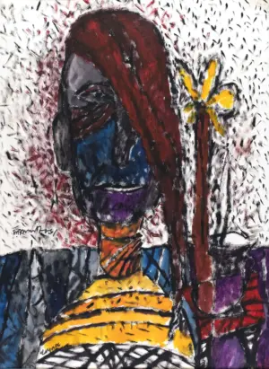 <b>Jaya Ganguly</b><br>Untitled<br>Mixed Media on Paper<br>29.5 x 21 Inches<br>1986