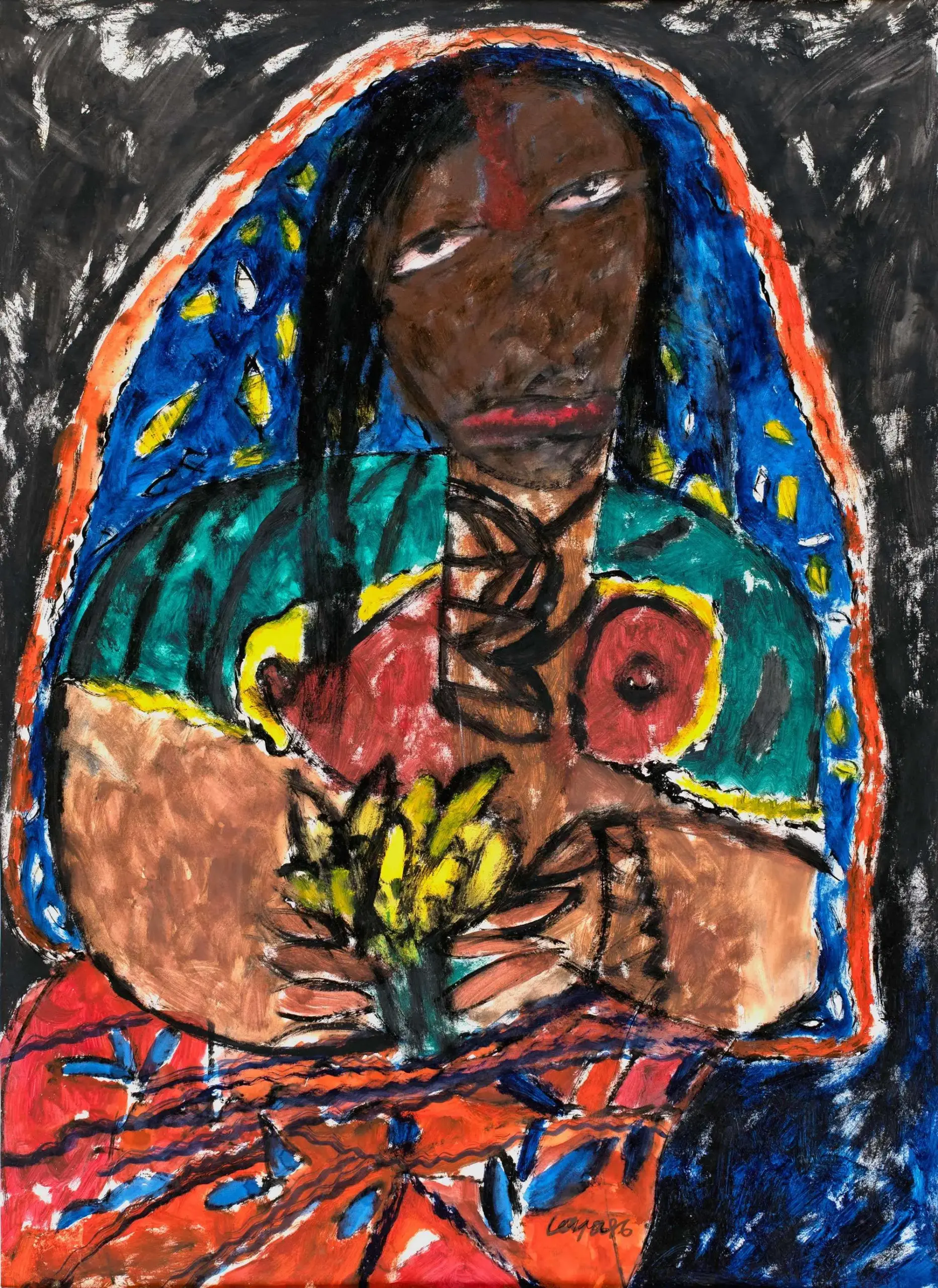 <b>Jaya Ganguly</b><br>Untitled<br>Mix Media on Paper<br>29.5 x 21 Inches<br>1986