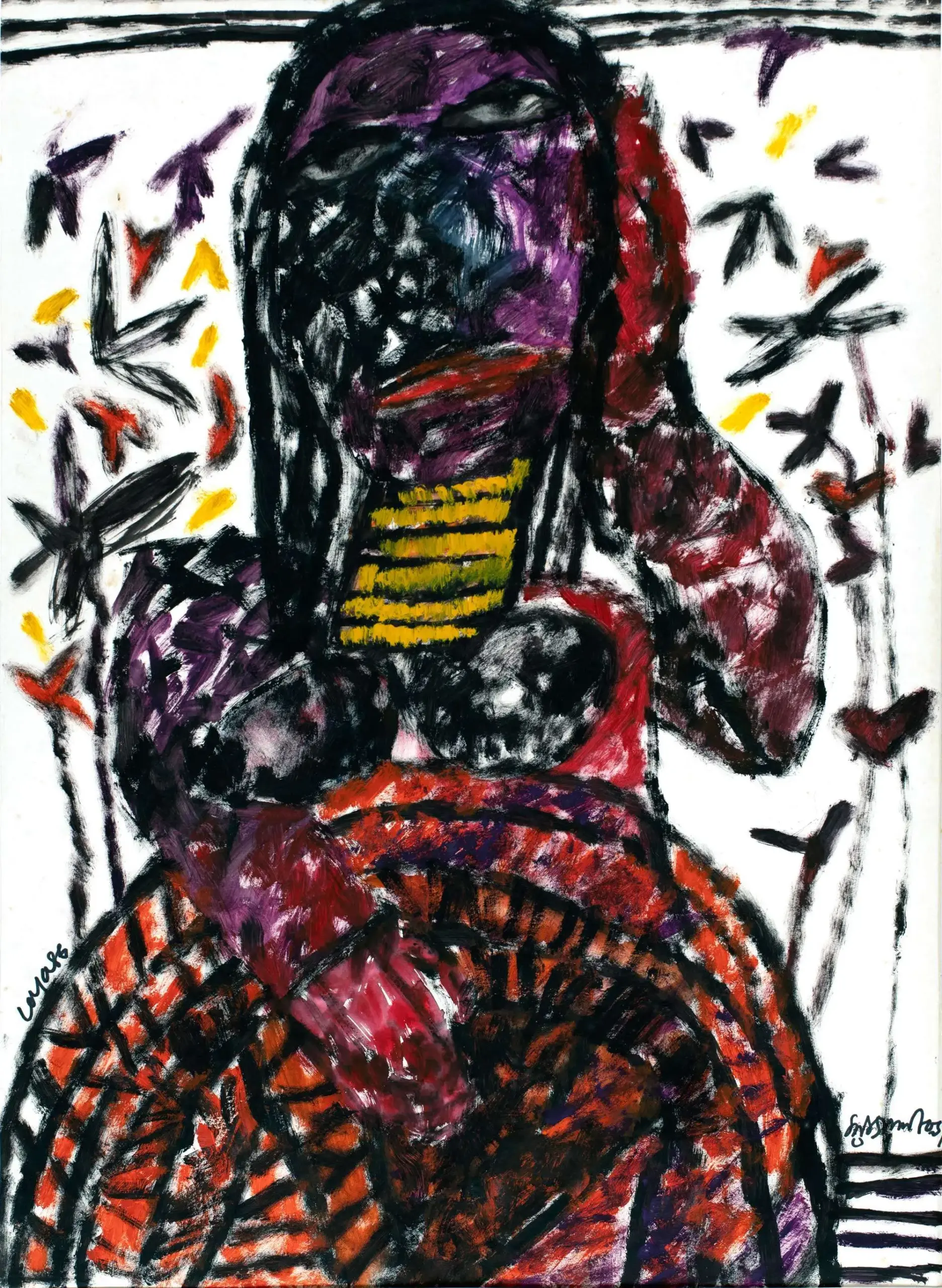<b>Jaya Ganguly</b><br>Untitled<br>Mix Media on Paper<br>29.5 x 21 Inches<br>1986