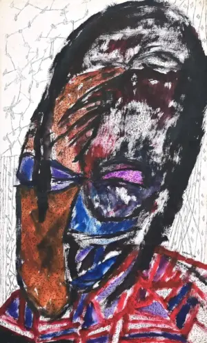 <b>Jaya Ganguly</b><br>Untitled<br>Mixed Media on Paper<br> 21.5 x 13 Inches<br>1986
