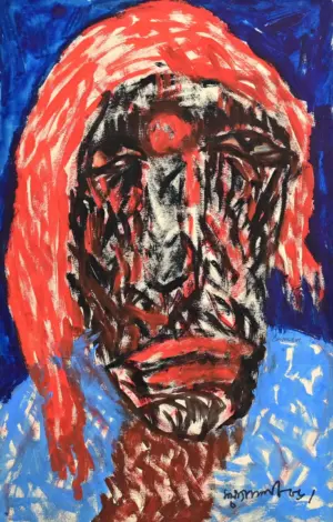 <b>Jaya Ganguly</b><br>Untitled<br>Mixed Media on Paper<br> 20.5 x 12.5 Inches<br>1986