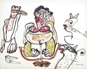 <b>Jaya Ganguly</b><br>Untitled<br>Mixed Media on Paper<br> 11 x 14 Inches<br>1997