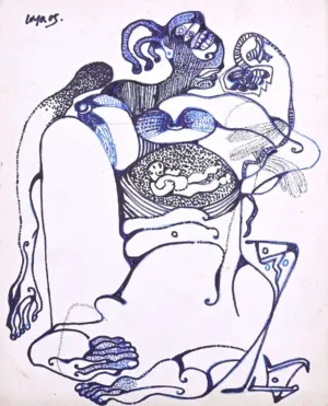 <b>Jaya Ganguly</b><br>Untitled<br>Mixed Media on Paper<br>14 x 11 Inches<br>2005