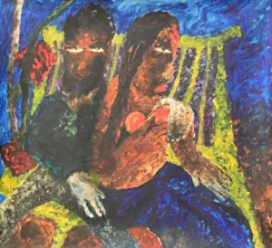 <b>Jaya Ganguly</b><br>Untitled<br>Mixed Media on Paper<br> 46 x 42 Inches<br>1986