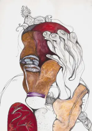 <b>Jaya Ganguly</b><br>Untitled<br>Mixed Media on Paper<br> 39 x 27.5 Inches<br>2005