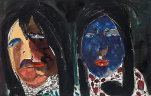 <b>Jaya Ganguly</b><br>Untitled<br>Mixed Media on Paper<br> 12.2 x 19.5 Inches<br>1989