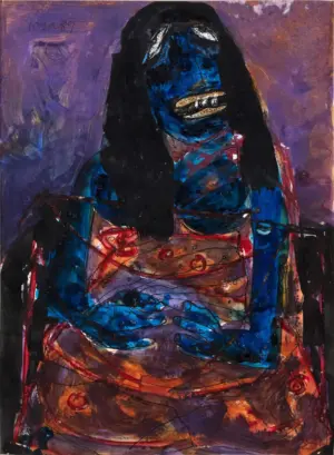 <b>Jaya Ganguly</b><br>Untitled<br>Mixed Media on Paper<br> 12.6 x 9.4 Inches<br>1989