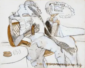 <b>Jaya Ganguly</b><br>Untitled<br>Mixed Media on Paper<br>11 x 13.9 Inches<br>1996