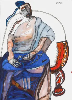 <b>Jaya Ganguly</b><br>Untitled<br>Mixed Media on Paper<br>12.8 x 9.3 Inches<br>2004