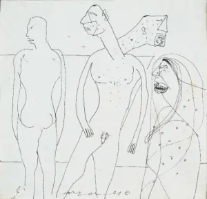 <b>Jaya Ganguly</b><br>Untitled<br>Pen & Ink on Paper<br> 11.2 x 11.6 Inches<br>2010