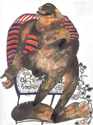 <b>Jaya Ganguly</b><br>Untitled<br>Mixed Media on Paper<br> 24 x 17.9 Inches<br>2013