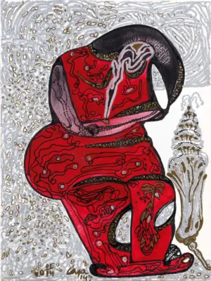 <b>Jaya Ganguly</b><br>Untitled<br>Mixed Media on Paper<br>9.4 x 7 Inches<br>2014