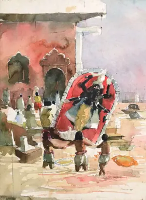 <b>Jaya Ganguly</b><br>Untitled<br>Watercolour on Paper<br> 29.5 x 21.25 Inches<br>1981