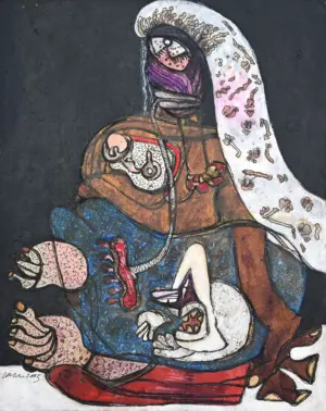 <b>Jaya Ganguly</b><br>Untitled<br>Mixed Media on Paper<br> 19.5 x 15.75 Inches<br>2005