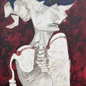 <b>Jaya Ganguly</b><br>Untitled<br>Mixed Media on Canvas<br>24 x 24 Inches<br> Circa. 2000-2010