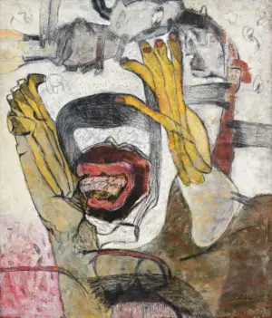 <b>Jaya Ganguly</b><br>Untitled<br>Mixed Media on Canvas<br> 42 x 36 Inches<br>1996