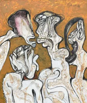 <b>Jaya Ganguly</b><br>Untitled<br>Mixed Media on Canvas<br> 42.5 x 36 Inches<br>2018