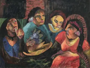 <b>Jaya Ganguly</b><br>Untitled<br>Oil on Canvas<br> 36.5 x 48 Inches<br>Circa. 1982