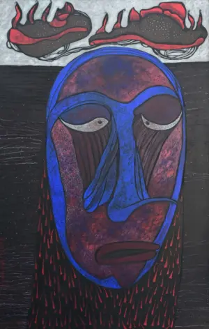 <b>Jaya Ganguly</b><br>Untitled<br>Mixed Media on Canvas<br>60 x 38 Inches<br>2008