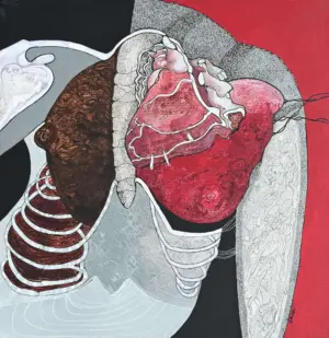 <b>Jaya Ganguly</b><br>Untitled<br>Mixed Media on Paper<br> 24 x 24 Inches<br>Circa. 2010-2020