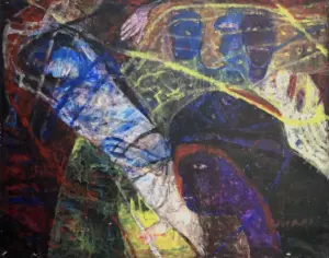 <b>Jaya Ganguly</b><br>Untitled<br>Mixed Media on Canvas<br>54 x 69 Inches<br>1990