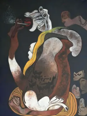 <b>Jaya Ganguly</b><br>Untitled<br>Acrylic on Canvas<br> 80 x 59 Inches<br>2007