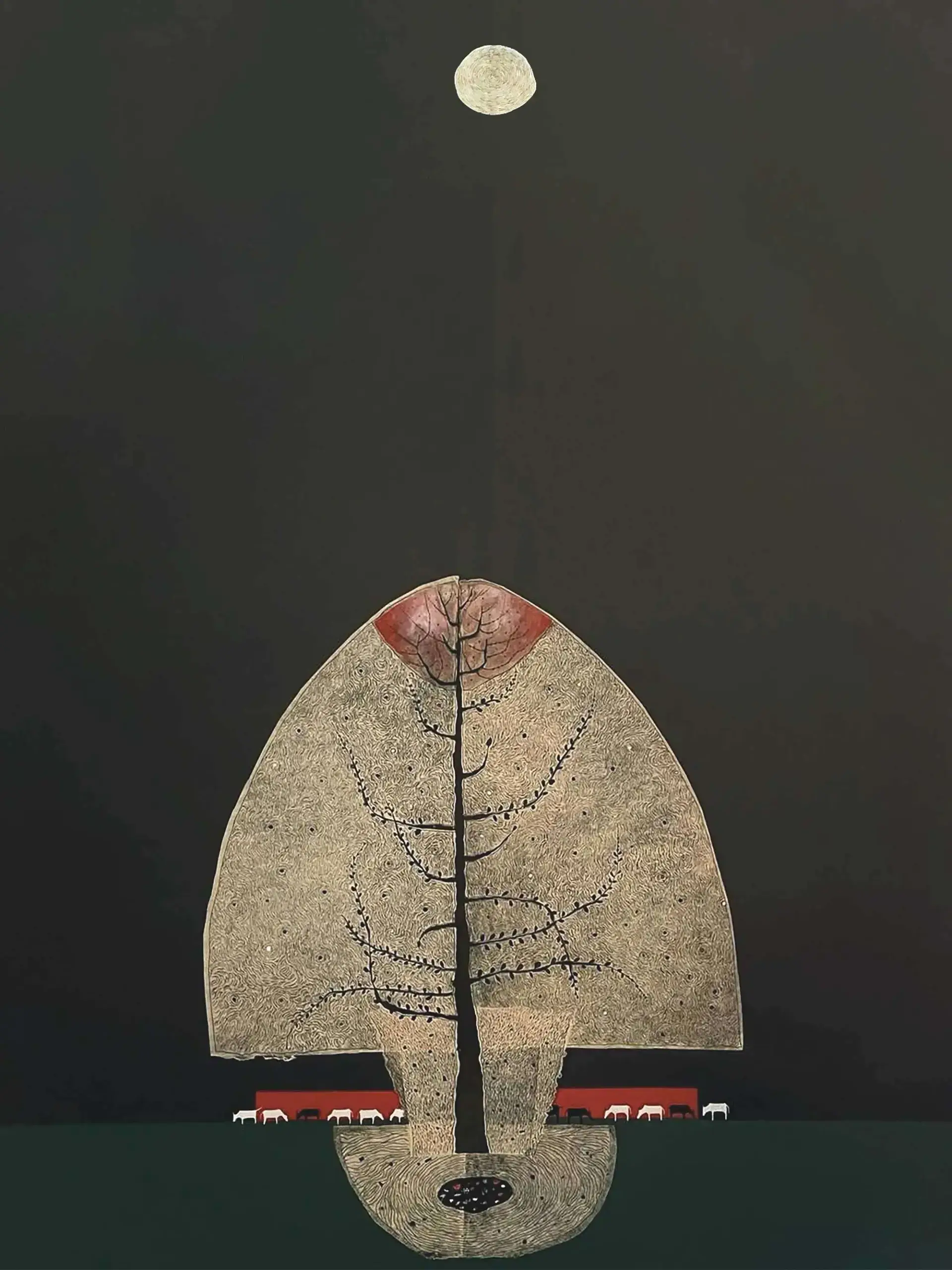 <b>Haren Thakur</b><br>Pastoral Panorama Series<br>Mixed Media on Canvas<br>60 x 50 Inches<br>2024