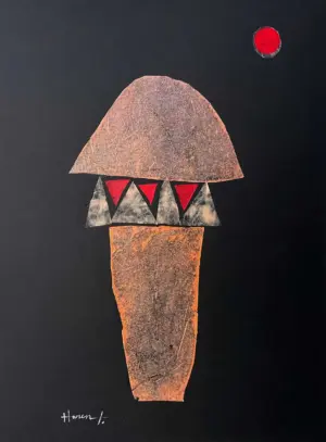 <b>Haren Thakur</b><br>Untitled<br>Mixed Media on Paper board<br>20 x 14 Inches<br>2020