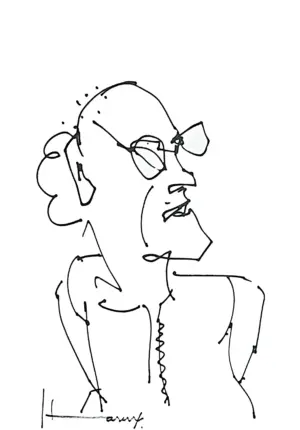 <b>Haren Thakur</b><br>Personality<br>Ink on Paper<br>10 x 6.5 Inches<br>2007