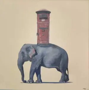 <b>Dushyant Patel</b><br>Untitled<br>Acrylic and Oil on Canvas<br>24 x 24 Inches<br>2021