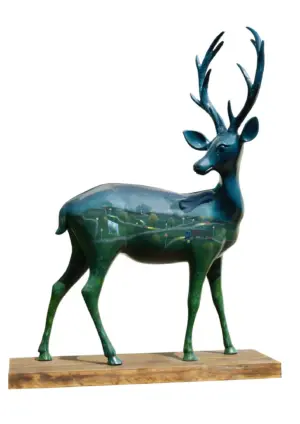 <b>Dushyant Patel</b><br>Untitled<br>Fiberglass with Oil and Wood<br>25 x 10 x 32.5 Inches<br>2024