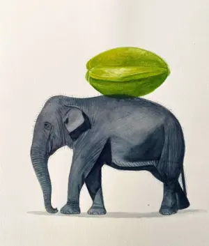 <b>Dushyant Patel</b><br>Untitled<br>Watercolor on Paper<br>11 x 10 Inches<br>2024