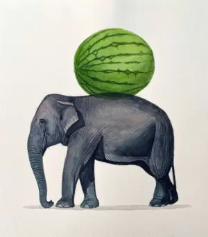 <b>Dushyant Patel</b><br>Untitled<br>Watercolor on Paper<br>11 x 10 Inches<br>2024