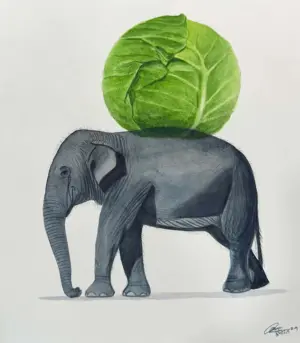 <b>Dushyant Patel</b><br>Untitled<br>Watercolor on Paper<br>11 x 10 Inches<br>2024