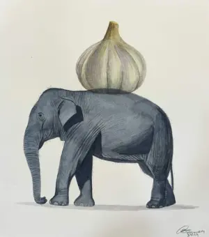 <b>Dushyant Patel</b><br>Untitled<br>Watercolor on Paper<br>11 x 10 Inches<br>2024