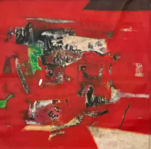 <b>Mukhtar Ahmed Sardar</b><br>Untitled<br>Acrylic on Canvas<br>36 x 35.5 Inches<br>2023