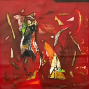 <b>Mukhtar Ahmed Sardar</b><br>Untitled<br>Acrylic on Canvas<br>36 x 36 Inches<br>2024