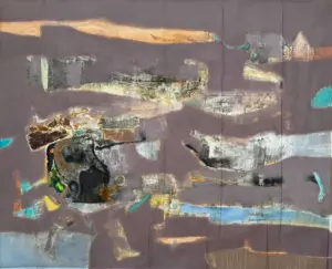 <b>Mukhtar Ahmed Sardar</b><br>Untitled<br>Acrylic on Canvas<br>48 x 59 Inches<br>2023