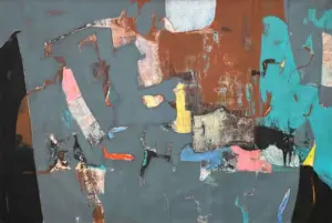 <b>Mukhtar Ahmed Sardar</b><br>Untitled<br>Acrylic on Canvas<br>48 x 71.5 Inches<br>2022